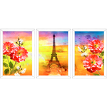 Conjunto 28 - Imagem Preto e Dourado com 3 Quadros - Com Moldura - Preto, Marrom, Rústica ou Branco