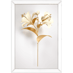 Floral 01 - Quadro com Moldura - Preto, Marrom, Rústica ou Branco