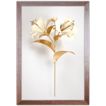 Floral 01 - Quadro com Moldura - Preto, Marrom, Rústica ou Branco