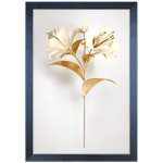 Floral 01 - Quadro com Moldura - Preto, Marrom, Rústica ou Branco