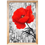 Floral 02 - Quadro com Moldura - Preto, Marrom, Rústica ou Branco