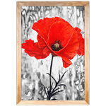 Floral 03 - Quadro com Moldura - Preto, Marrom, Rústica ou Branco