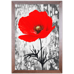 Floral 04 - Quadro com Moldura - Preto, Marrom, Rústica ou Branco