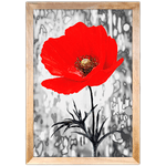 Floral 04 - Quadro com Moldura - Preto, Marrom, Rústica ou Branco