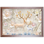 Floral 06 - Quadro com Moldura - Preto, Marrom, Rústica ou Branco