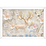 Floral 06 - Quadro com Moldura - Preto, Marrom, Rústica ou Branco