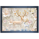 Floral 06 - Quadro com Moldura - Preto, Marrom, Rústica ou Branco