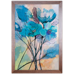 Floral 07 - Quadro com Moldura - Preto, Marrom, Rústica ou Branco