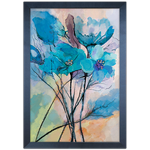 Floral 07 - Quadro com Moldura - Preto, Marrom, Rústica ou Branco