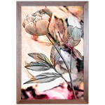 Floral 10 - Quadro com Moldura - Preto, Marrom, Rústica ou Branco
