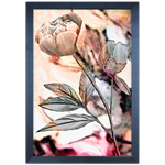 Floral 10 - Quadro com Moldura - Preto, Marrom, Rústica ou Branco