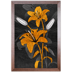 Floral 11 - Quadro com Moldura - Preto, Marrom, Rústica ou Branco