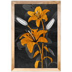 Floral 11 - Quadro com Moldura - Preto, Marrom, Rústica ou Branco