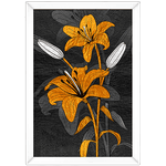 Floral 11 - Quadro com Moldura - Preto, Marrom, Rústica ou Branco