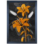 Floral 11 - Quadro com Moldura - Preto, Marrom, Rústica ou Branco