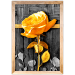 Floral 13 - Quadro com Moldura - Preto, Marrom, Rústica ou Branco