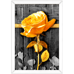 Floral 13 - Quadro com Moldura - Preto, Marrom, Rústica ou Branco