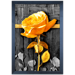 Floral 13 - Quadro com Moldura - Preto, Marrom, Rústica ou Branco