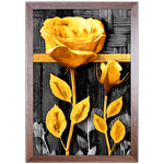 Floral 14 - Quadro com Moldura - Preto, Marrom, Rústica ou Branco