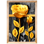 Floral 14 - Quadro com Moldura - Preto, Marrom, Rústica ou Branco