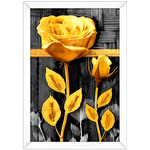 Floral 14 - Quadro com Moldura - Preto, Marrom, Rústica ou Branco