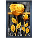 Floral 14 - Quadro com Moldura - Preto, Marrom, Rústica ou Branco