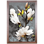 Floral 16 - Quadro com Moldura - Preto, Marrom, Rústica ou Branco