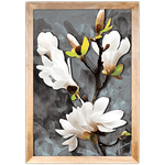 Floral 16 - Quadro com Moldura - Preto, Marrom, Rústica ou Branco