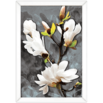 Floral 16 - Quadro com Moldura - Preto, Marrom, Rústica ou Branco