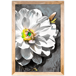 Floral 17 - Quadro com Moldura - Preto, Marrom, Rústico ou Branco