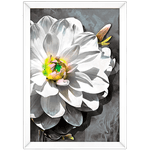 Floral 17 - Quadro com Moldura - Preto, Marrom, Rústico ou Branco