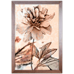 Floral 18 - Quadro com Moldura - Preto, Marrom, Rústico ou Branco