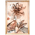 Floral 18 - Quadro com Moldura - Preto, Marrom, Rústico ou Branco