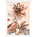 Floral 18 - Quadro com Moldura - Preto, Marrom, Rústico ou Branco