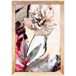 Floral 19 - Quadro com Moldura - Preto, Marrom, Rústico ou Branco