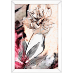 Floral 19 - Quadro com Moldura - Preto, Marrom, Rústico ou Branco