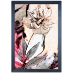 Floral 19 - Quadro com Moldura - Preto, Marrom, Rústico ou Branco