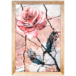 Floral 20 - Quadro com Moldura - Preto, Marrom, Rústico ou Branco