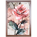 Floral 22 - Quadro com Moldura - Preto, Marrom, Rústico ou Branco