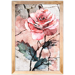 Floral 22 - Quadro com Moldura - Preto, Marrom, Rústico ou Branco