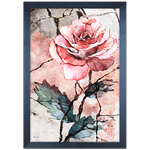 Floral 22 - Quadro com Moldura - Preto, Marrom, Rústico ou Branco