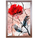 Floral 23 - Quadro com Moldura - Preto, Marrom, Rústico ou Branco