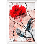 Floral 23 - Quadro com Moldura - Preto, Marrom, Rústico ou Branco