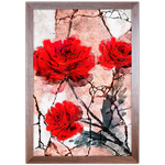 Floral 24 - Quadro com Moldura - Preto, Marrom, Rústico ou Branco