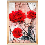 Floral 24 - Quadro com Moldura - Preto, Marrom, Rústico ou Branco