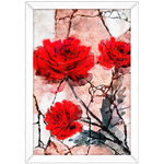 Floral 24 - Quadro com Moldura - Preto, Marrom, Rústico ou Branco