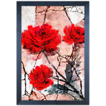 Floral 24 - Quadro com Moldura - Preto, Marrom, Rústico ou Branco