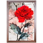 Floral 25 - Quadro com Moldura - Preto, Marrom, Rústico ou Branco