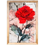 Floral 25 - Quadro com Moldura - Preto, Marrom, Rústico ou Branco