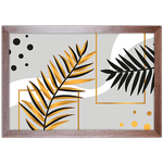 Floral 29 - Quadro com Moldura - Preto, Marrom, Rústico ou Branco